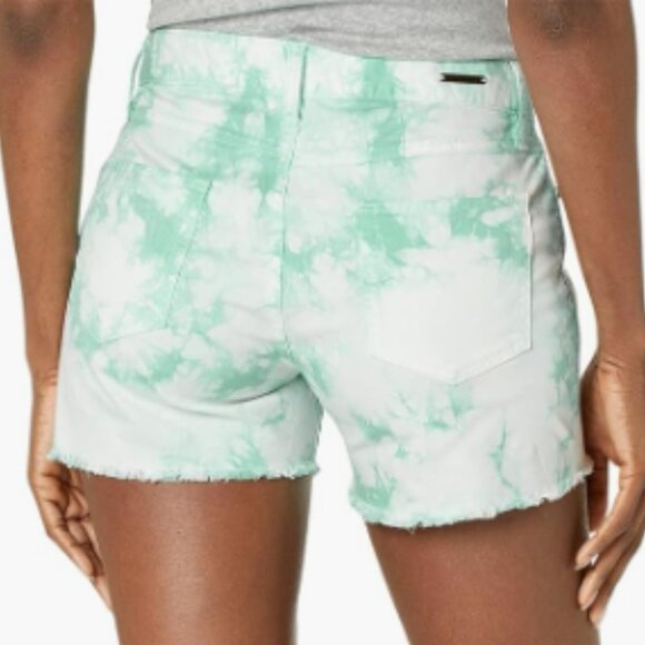 Carve Designs Oahu Twill 4" Shorts Seaglass Green Tie-Dye Size 10 - Picture 2 of 7